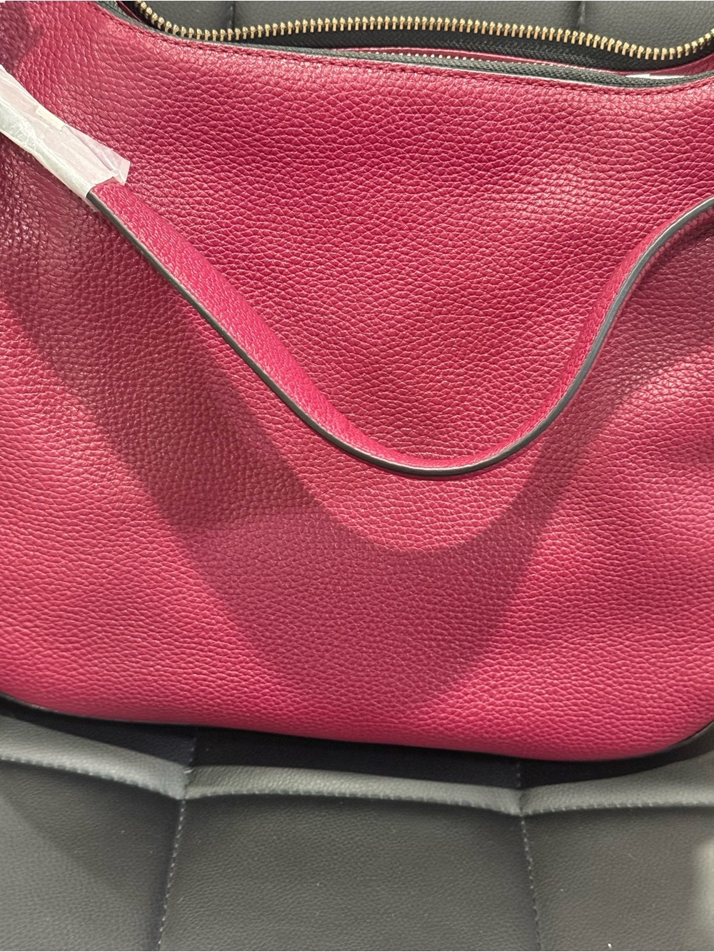 NWT Marc Jacobs Solid Burgundy Pebbled Leather Gotham City Bag - Picture 4 of 4